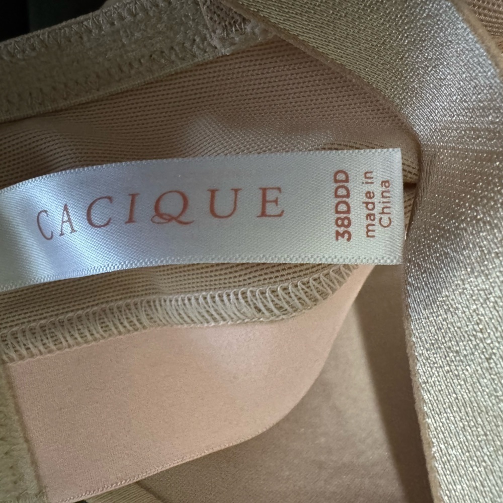 NWT Cacique Lightly lined balconette Women's Tan Bra 38DDD - Picture 6 of 7